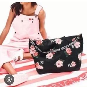Victoria's Secret Black Floral Women's Bag